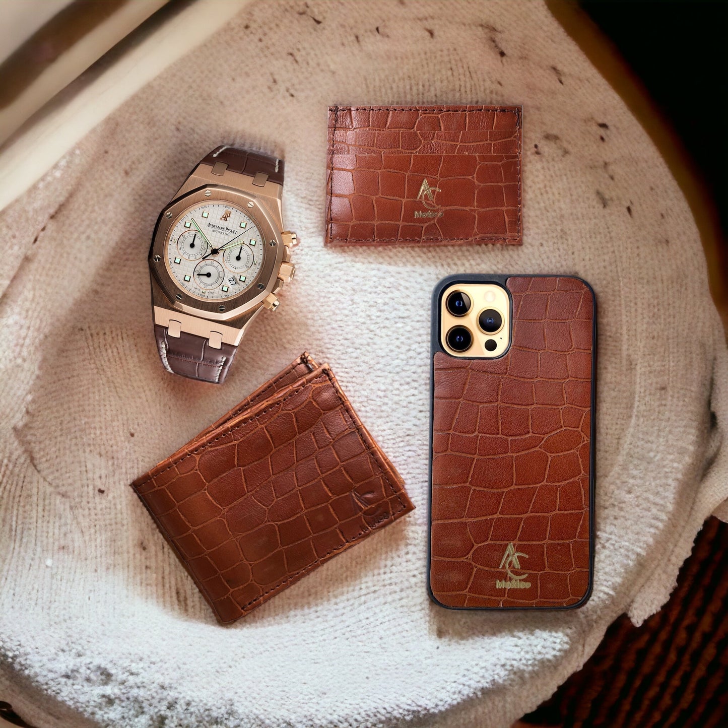 Tarjetero “crocodile”