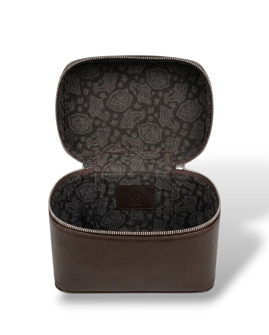 Cosmetiquera de cuero genuino